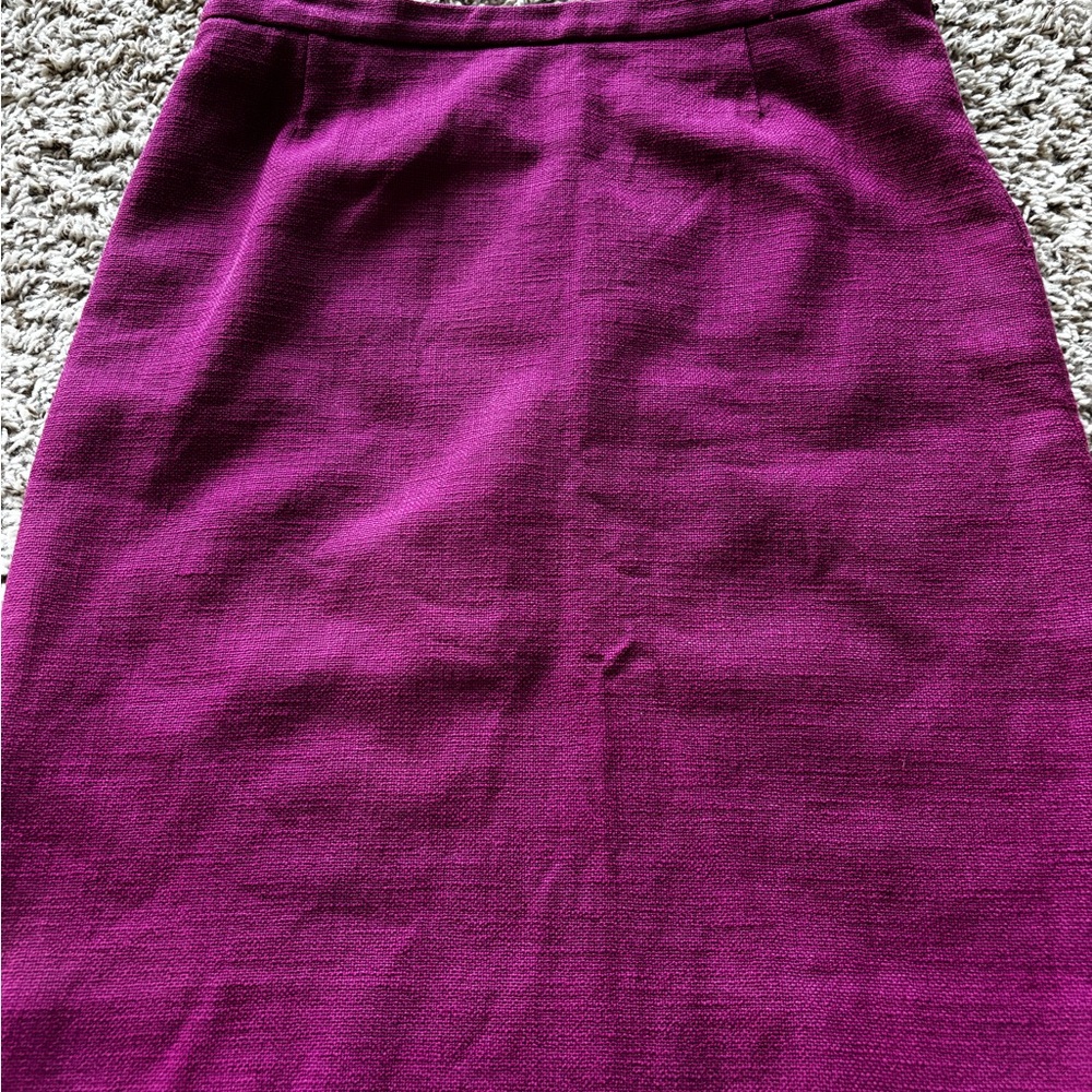 RED Valentino Knee Length Pencil Skirt Berry Pink Cotton | Size EU 42 / US 6 - Picture 3 of 6